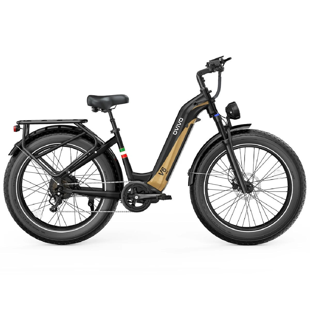 Bicicleta eléctrica Fat Ovivo HYPER V6 Pro Negra Dorada Bicicleta eléctrica Fat Ovivo HYPER V6 Pro Negra Dorada