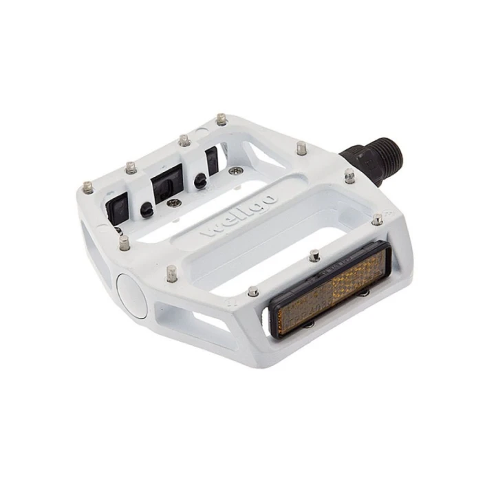 White aluminium Bmx pedals Fixed