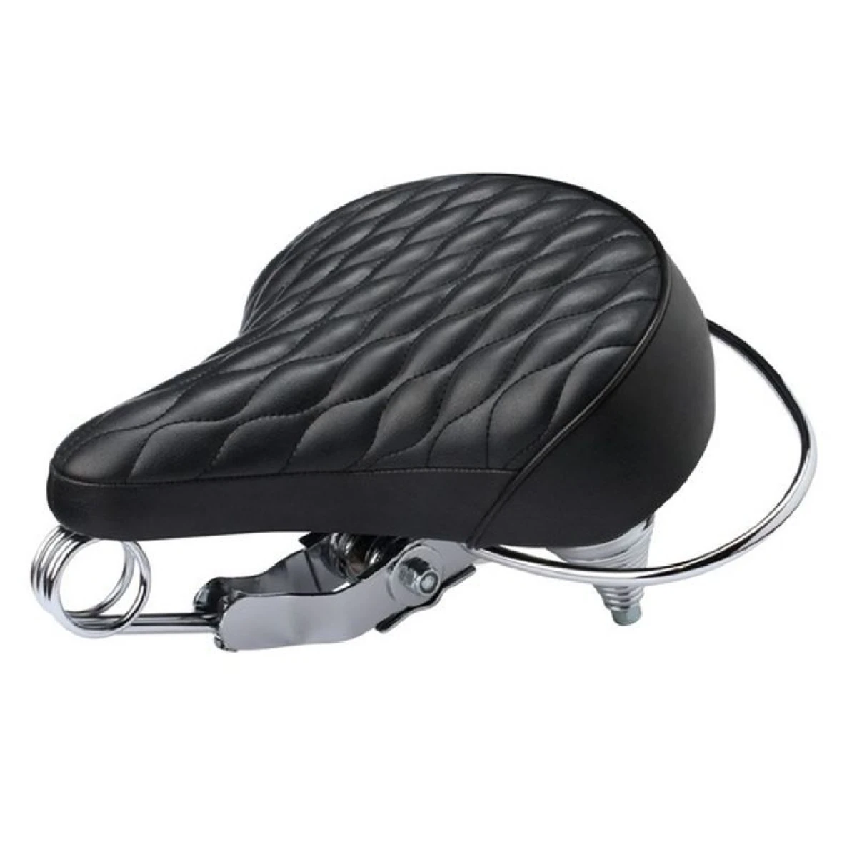 Selle en cuir diamant noir