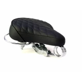 Diamantsattel aus schwarzem Leder