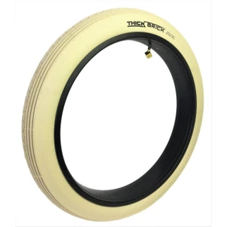 Reifen fühlte dicken Backstein 24 x 3.0 Creme