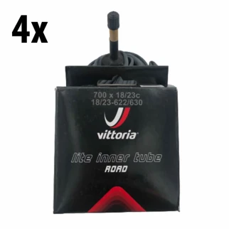 Juego de 4 cámaras Vittoria UltraLite 700 18/23c válvula Schrader AV de 48 mm