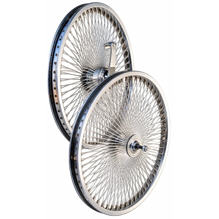 Set ruote 26 140 raggi Cromate