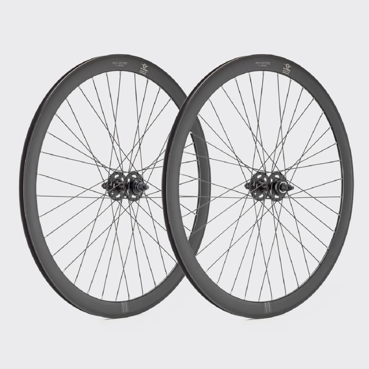 Set ruote Gipiemme A40 40mm Flip/Flop Nero