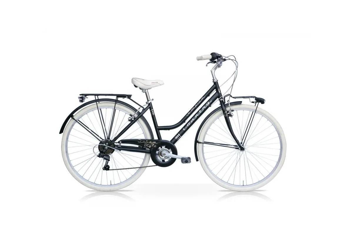 Bicicletta Country 28 Donna 6V Nero Mercurius