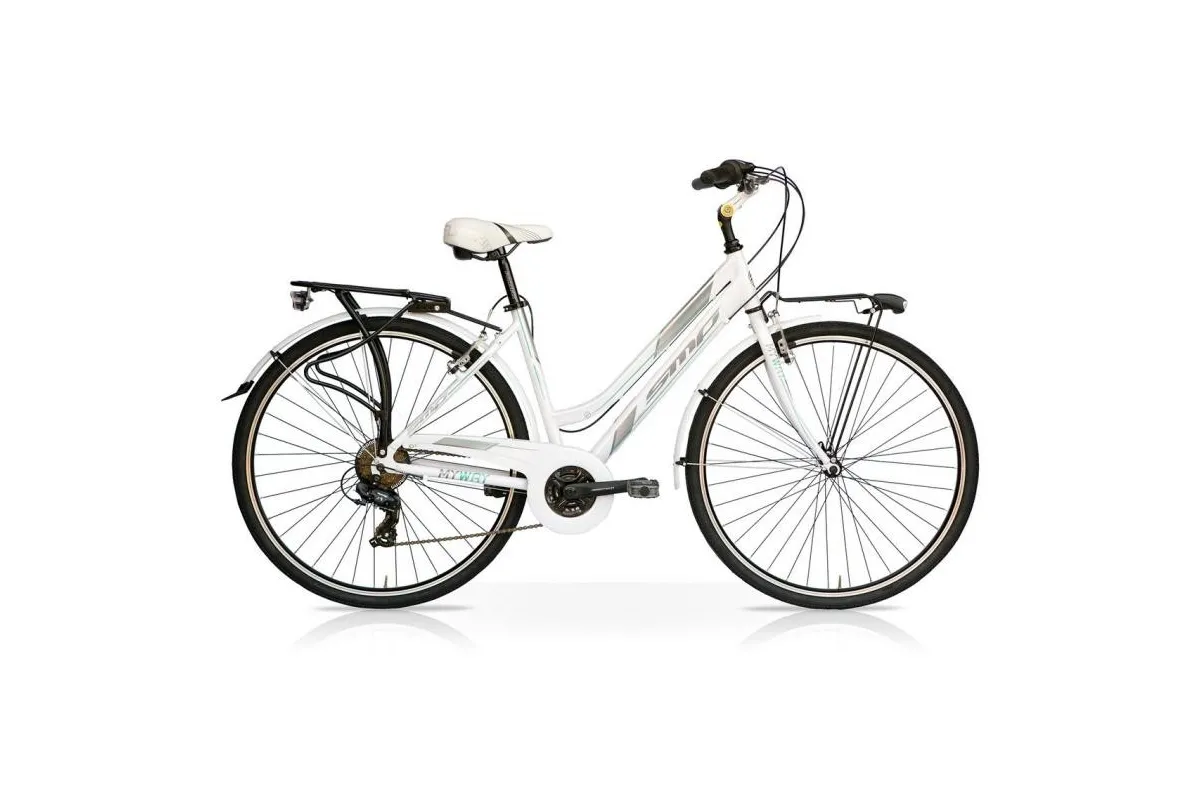 Bicicletta MY WAY 28 Donna 21V Bianco Tiffany Mercurius