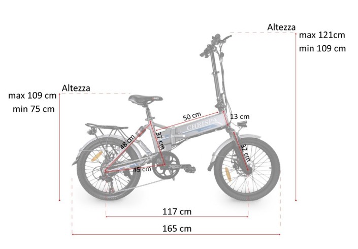 CHRISPA V2.2 250W Folding-bike bicicletta elettrica 20