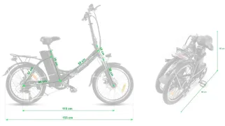 Prochyta 250W bicicletta elettrica Pieghevole 20