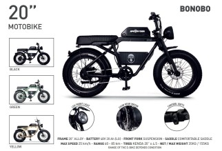 Vélo électrique Ape Ryder BONOBO 48V 20 Ah - Cruiser & Custom Bikes - Ape Ryder