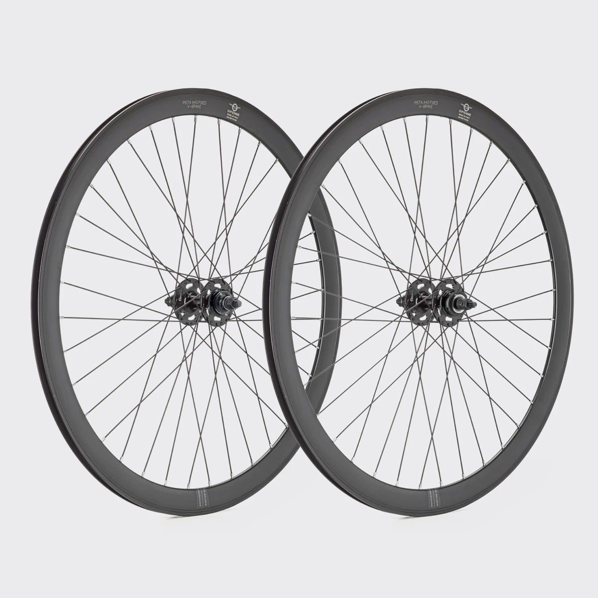 Set ruote Gipiemme A40 40mm Flip/Flop Nero