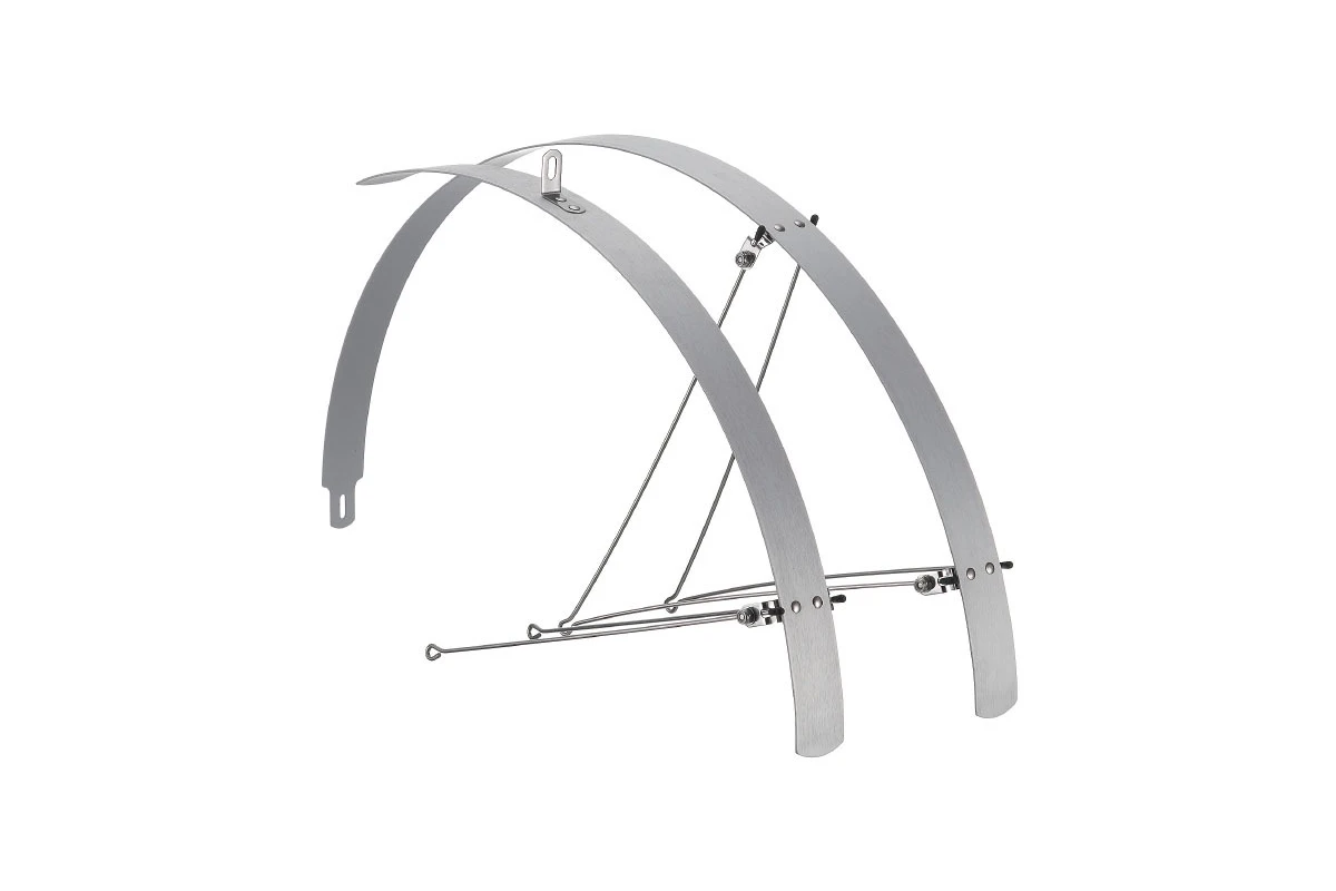 Paio parafanghi piatti in alluminio