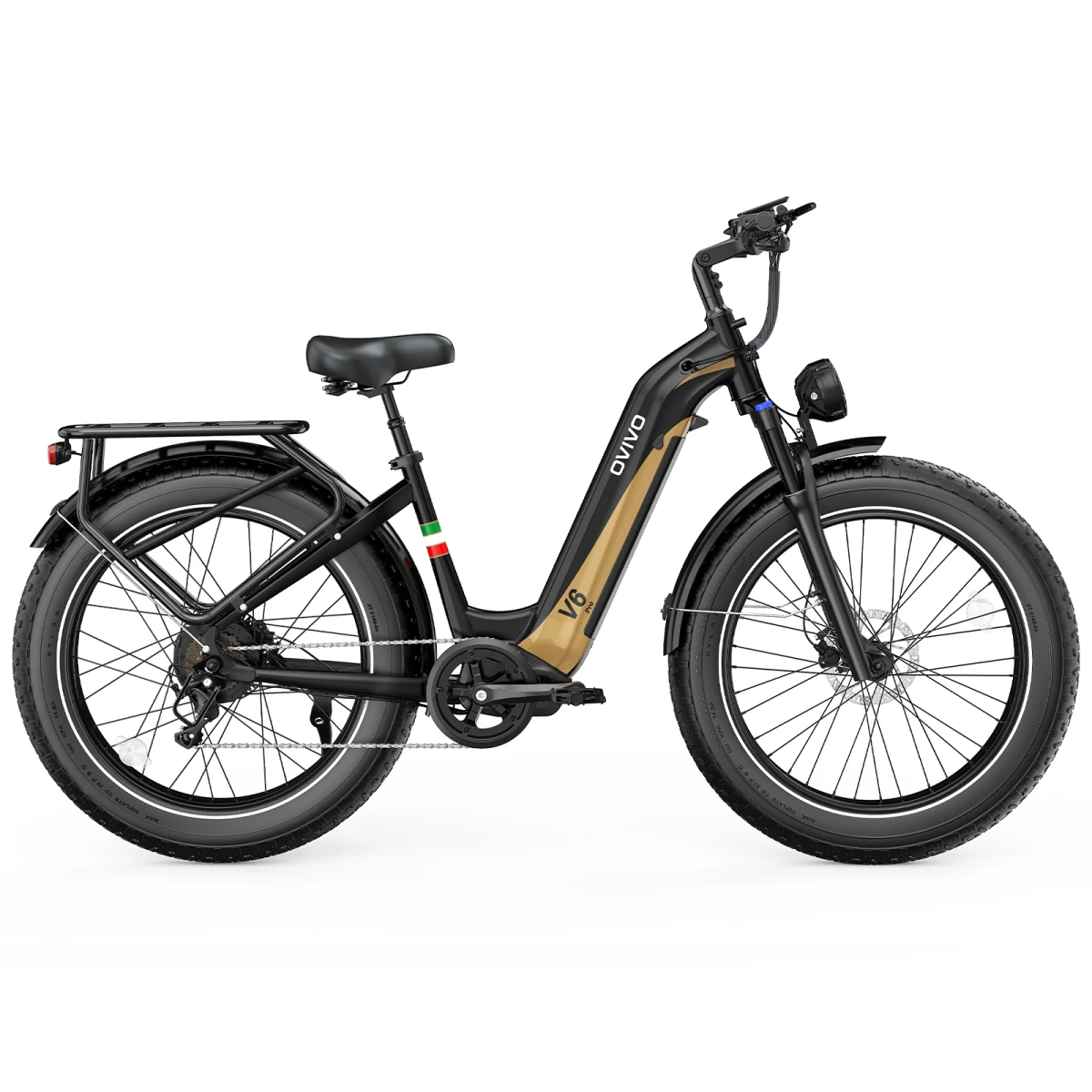 Fat Ebike Ovivo HYPER V6 Pro Nero Oro Fat Ebike Ovivo HYPER V6 Pro Nero Oro