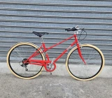 Bicicleta vintage Rondine 28 para mujer, 7 velocidades, color rojo. - City Bike - Bcycles