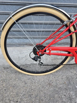 Vélo vintage Rondine 28 pour femme, 7 vitesses, rouge - City Bike - Bcycles