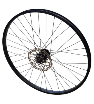 Ruota Anteriore 26 x 25 mm nero Freno a disco